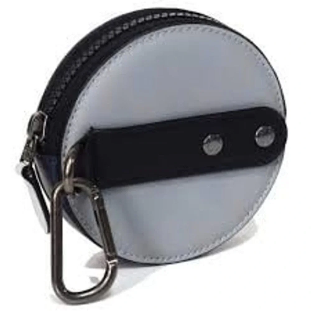 COACH ROUND HYBRID POUCH IN REFLECTIVE SIGNATURE CANVAS NWOT